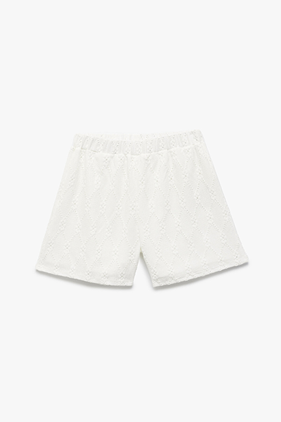 Koton Kız Çocuk Şort 5SKG40004AK Ekru Koton Kız Çocuk Şort 5SKG40004AK Ekru