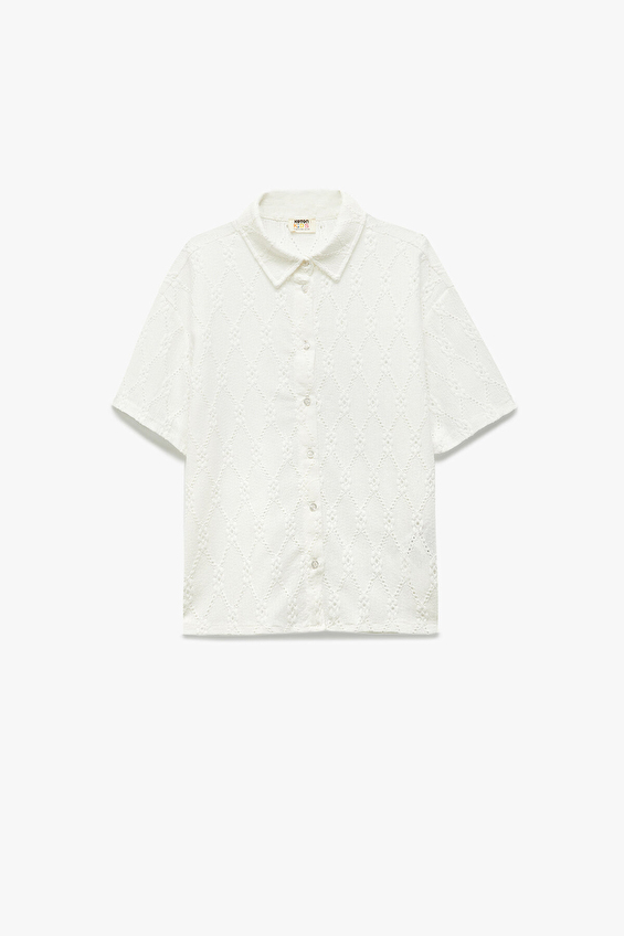 Koton Kız Çocuk Bluz 5SKG60001AK Ekru Koton Kız Çocuk Bluz 5SKG60001AK Ekru