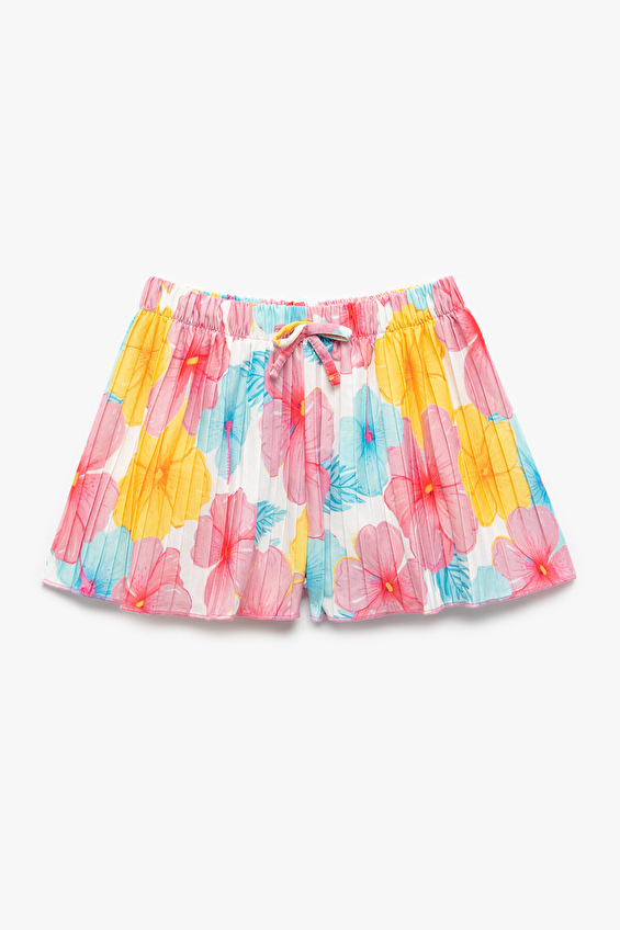 Koton Regular Fit Normal Paça Kız Çocuk Şort 5SKG40023AK Mavi Koton Regular Fit Normal Paça Kız Çocuk Şort 5SKG40023AK Mavi