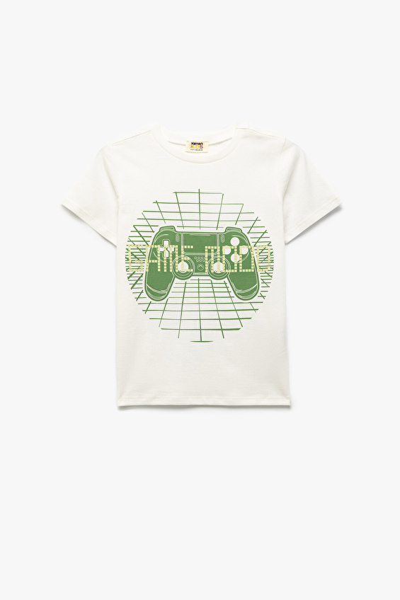 Koton Erkek Çocuk Tişört 5SKB10233TK Ekru Koton Erkek Çocuk Tişört 5SKB10233TK Ekru