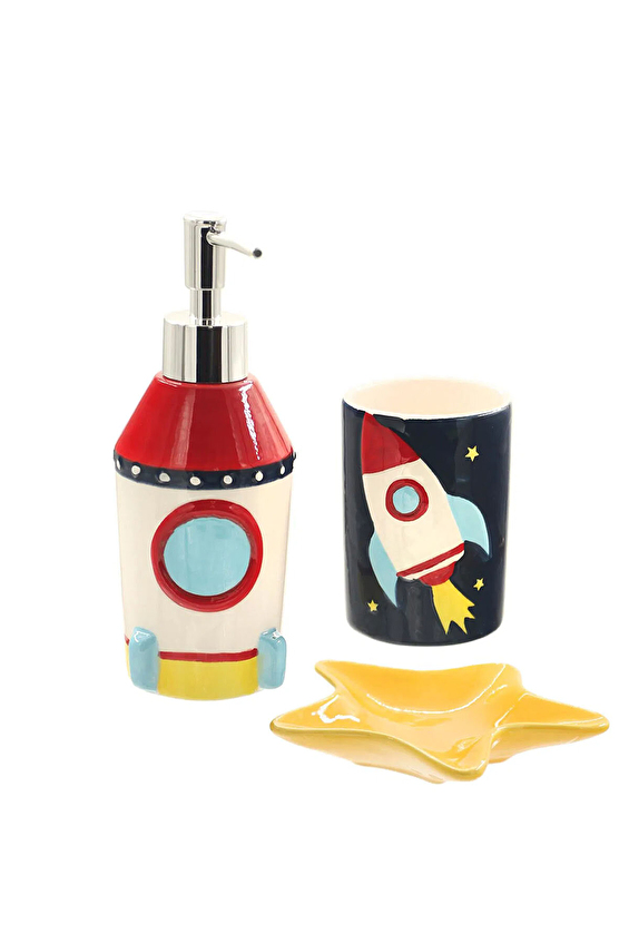 The Mia Rocket Seramik Banyo Seti 3 Parça