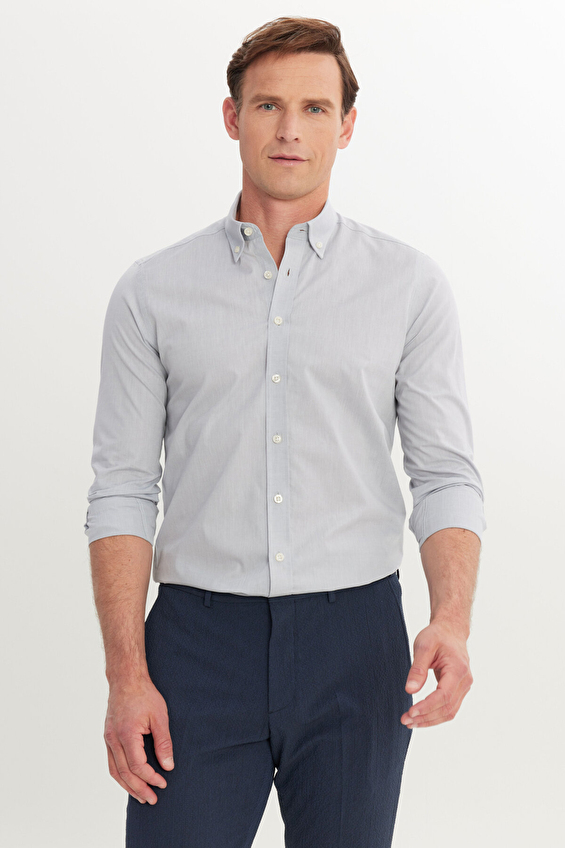 Altınyıldız Classics Slim Fit Düğmeli Yaka Uzun Kollu Erkek Gömlek ACE020252040 Gri Altınyıldız Classics Slim Fit Düğmeli Yaka Uzun Kollu Erkek Gömlek ACE020252040 Gri