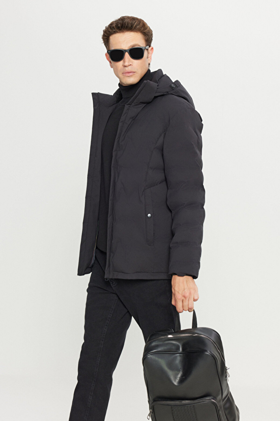 Altınyıldız Classics Standart Fit Erkek Mont ACE008261077 Siyah Altınyıldız Classics Standart Fit Erkek Mont ACE008261077 Siyah