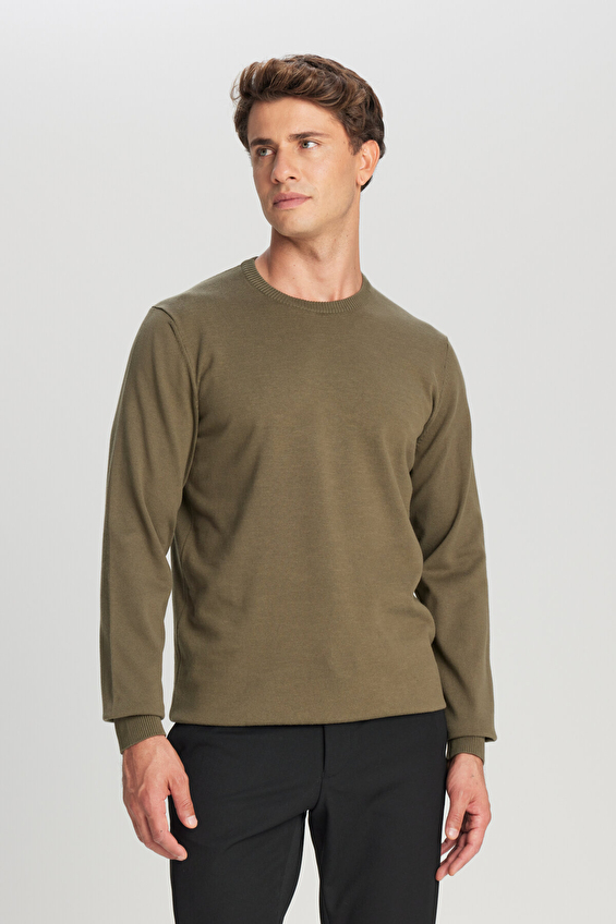 Altınyıldız Classics Standart Fit Erkek Triko ACE043261432 Haki Altınyıldız Classics Standart Fit Erkek Triko ACE043261432 Haki