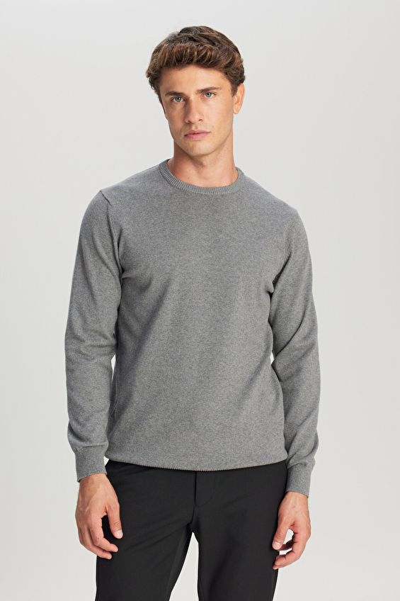 Altınyıldız Classics Standart Fit Erkek Triko ACE043261432 Gri melanj Altınyıldız Classics Standart Fit Erkek Triko ACE043261432 Gri melanj