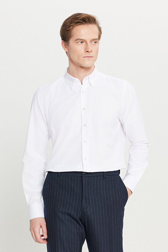 Altınyıldız Classics Slim Fit Erkek Gömlek ACE020261597 Açık beyaz Altınyıldız Classics Slim Fit Erkek Gömlek ACE020261597 Açık beyaz