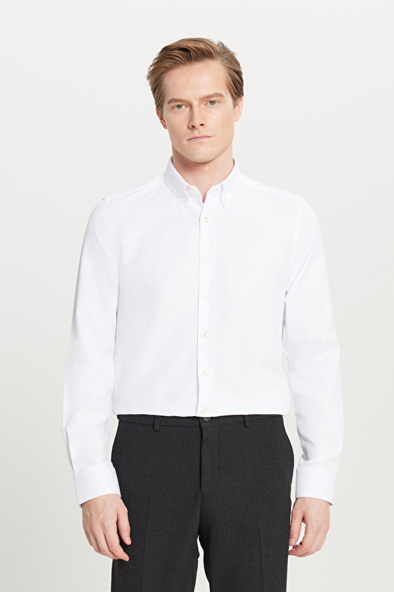 Altınyıldız Classics Slim Fit Erkek Gömlek ACE020261599 Açık beyaz Altınyıldız Classics Slim Fit Erkek Gömlek ACE020261599 Açık beyaz