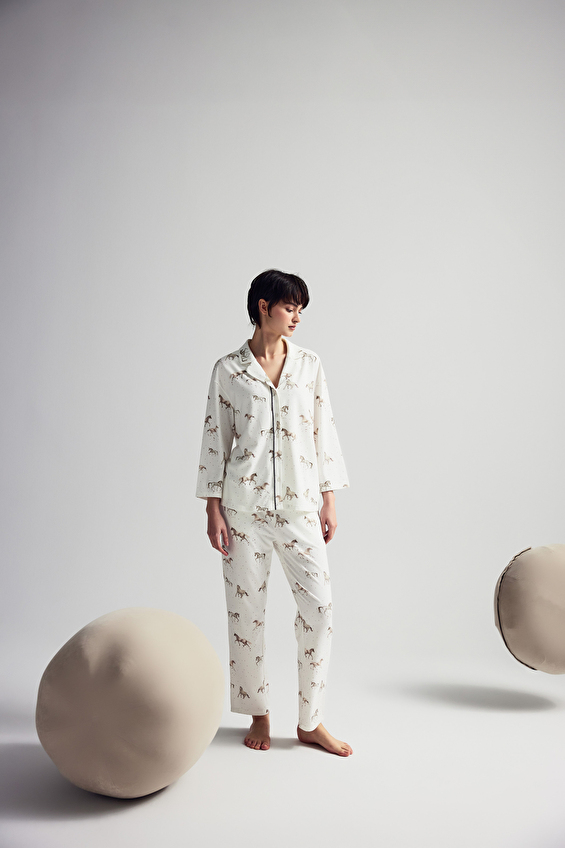 Hays Kadın Pijama Takımı 62514TKM KHV Kahverengi Hays Kadın Pijama Takımı 62514TKM KHV Kahverengi