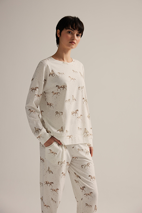 Hays Kadın Pijama Takımı 62515TKM KHV Kahverengi Hays Kadın Pijama Takımı 62515TKM KHV Kahverengi