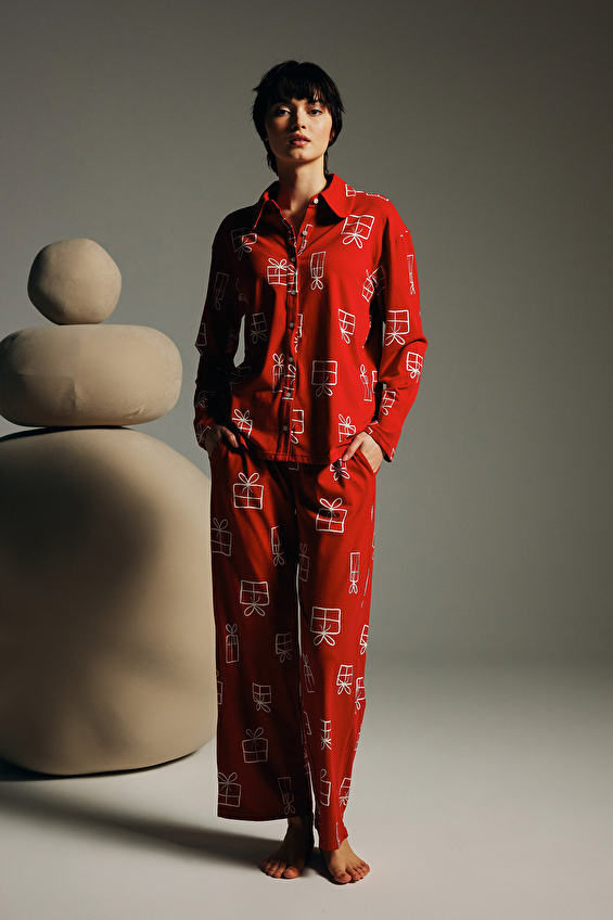 Hays Kadın Pijama Takımı 62161TKM KRMZ Kırmızı Hays Kadın Pijama Takımı 62161TKM KRMZ Kırmızı