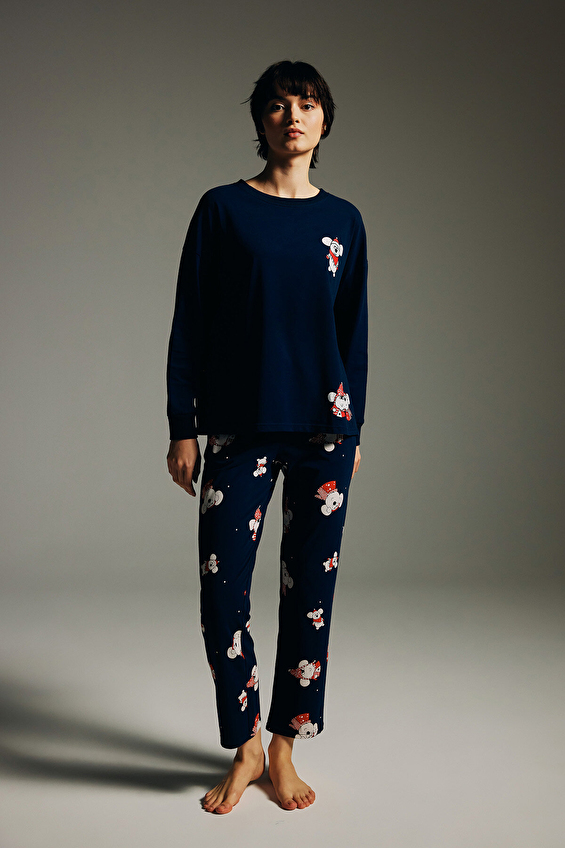 Hays Kadın Pijama Takımı 62129TKM LAC Lacivert Hays Kadın Pijama Takımı 62129TKM LAC Lacivert