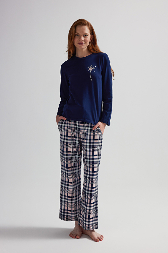 Hays Kadın Pijama Takımı 62144TKM LAC Lacivert Hays Kadın Pijama Takımı 62144TKM LAC Lacivert