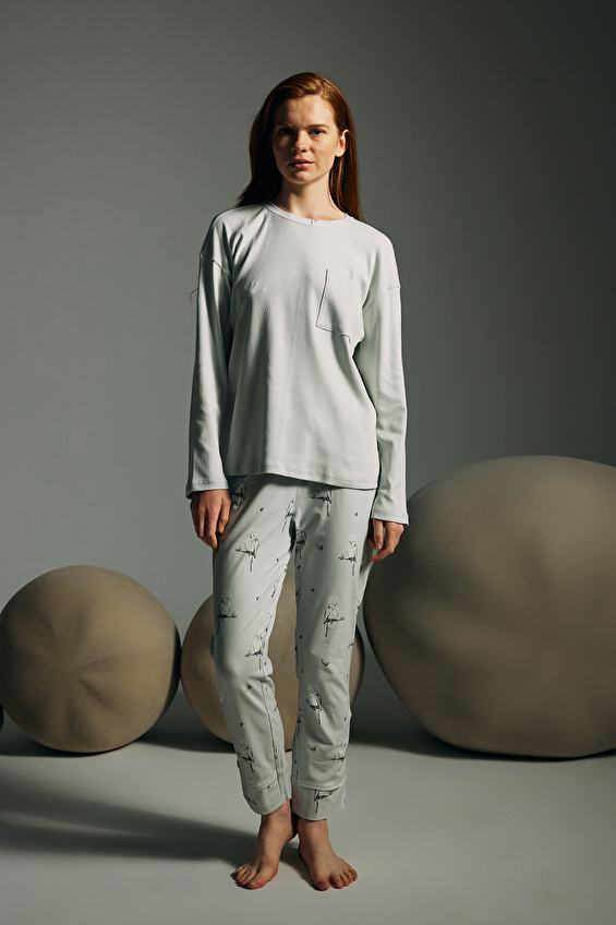 Hays Kadın Pijama Takımı 62247TKM Gri Hays Kadın Pijama Takımı 62247TKM Gri