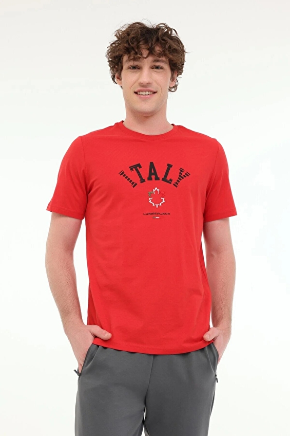 Lumberjack Regular Fit Bisiklet Yaka Italy Erkek Tişört RENATO 11ITL1030 KIRMIZI Kırmızı Lumberjack Regular Fit Bisiklet Yaka Italy Erkek Tişört RENATO 11ITL1030 KIRMIZI Kırmızı