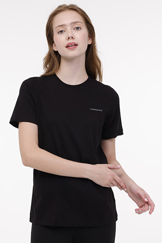 Lumberjack Regular Fit Bisiklet Yaka Kadın Tişört C NECK 11CT122 Siyah Lumberjack Regular Fit Bisiklet Yaka Kadın Tişört C NECK 11CT122 Siyah