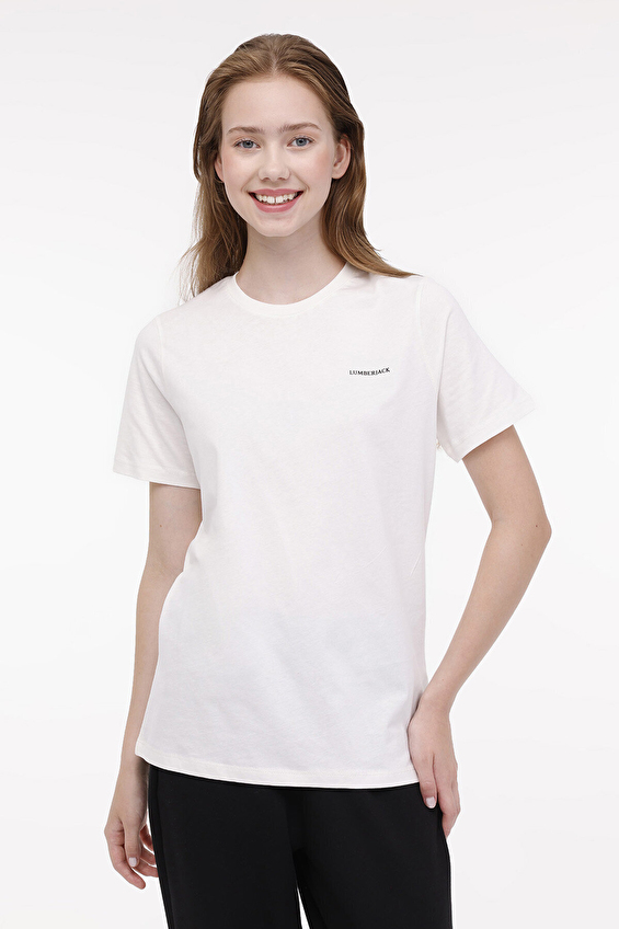 Lumberjack Regular Fit Bisiklet Yaka Kadın Tişört C NECK 11CT122 Ekru Lumberjack Regular Fit Bisiklet Yaka Kadın Tişört C NECK 11CT122 Ekru