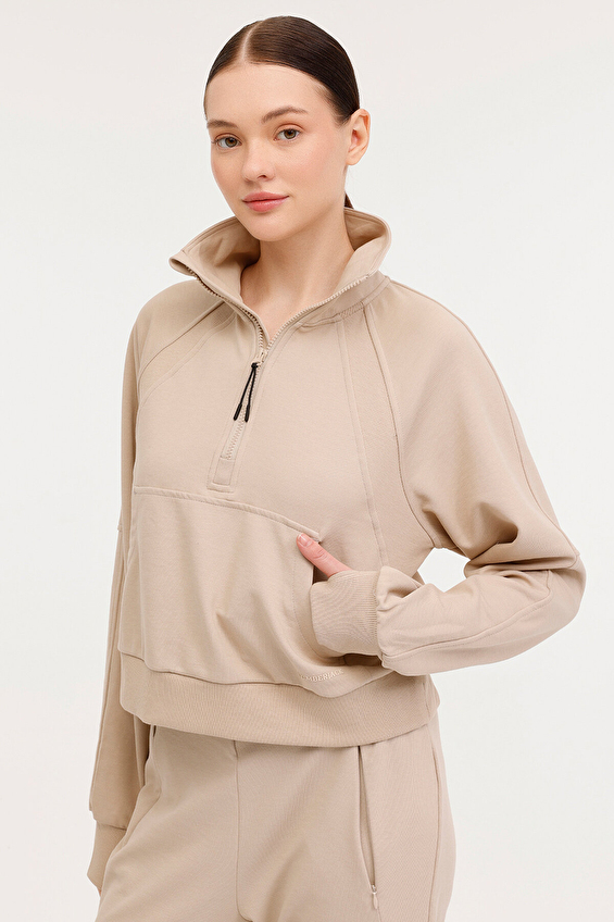 Lumberjack Kadın Sweatshirt JESSIE 16SS318 Bej Lumberjack Kadın Sweatshirt JESSIE 16SS318 Bej