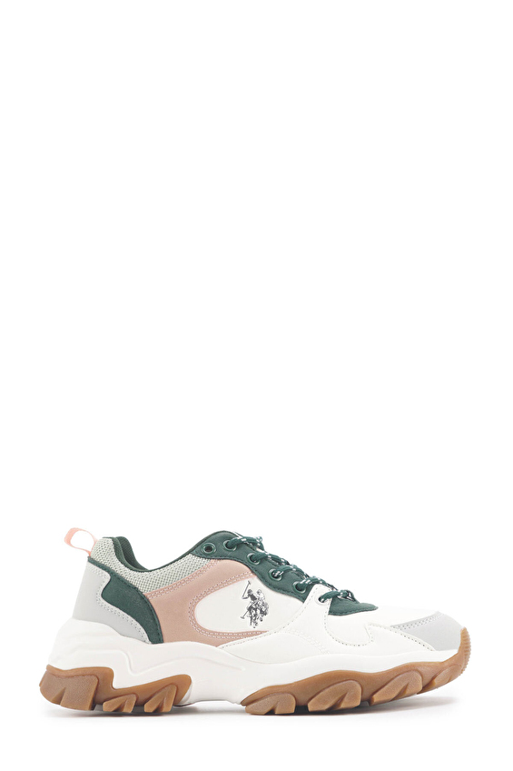U.S. Polo Assn. Bağcıklı Kadın Ayakkabı TRACKY Z Beyaz/pembe U.S. Polo Assn. Bağcıklı Kadın Ayakkabı TRACKY Z Beyaz/pembe