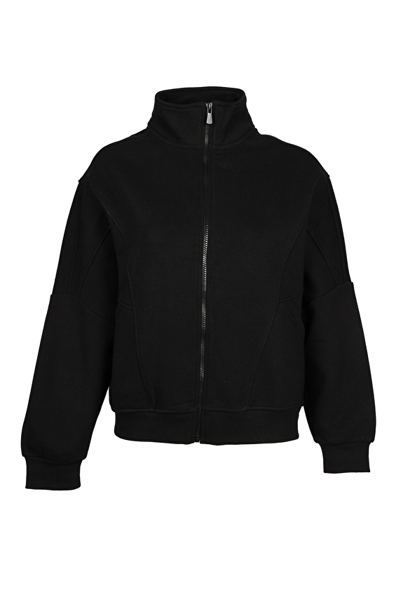 Lumberjack Fermuarlı Kadın Sweatshirt FAYE 18SS411 Siyah Lumberjack Fermuarlı Kadın Sweatshirt FAYE 18SS411 Siyah