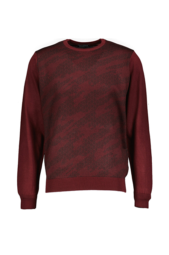 Diandor Regular Fit Erkek Triko 2425008 Bordo/siyah Diandor Regular Fit Erkek Triko 2425008 Bordo/siyah