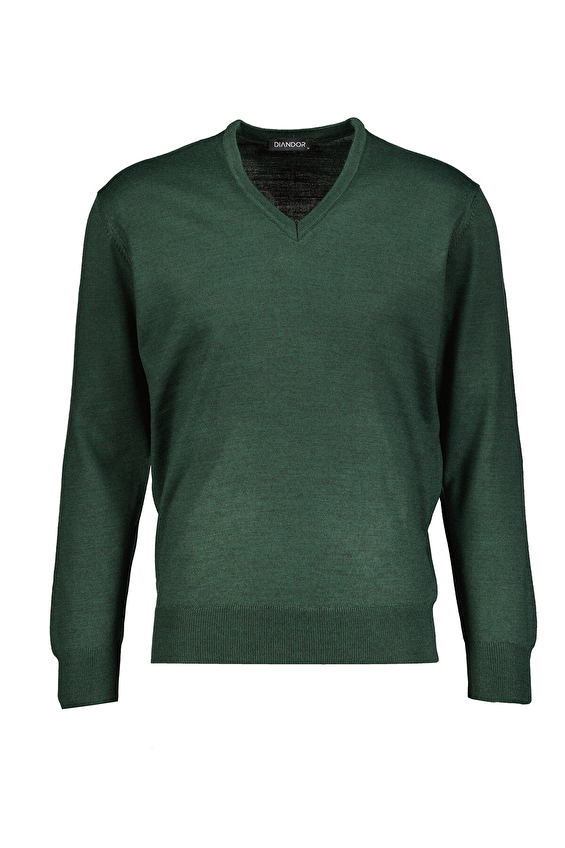 Diandor Regular Fit Erkek Triko 24255002 Yeşil Diandor Regular Fit Erkek Triko 24255002 Yeşil