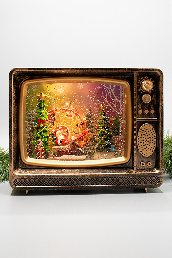 Waldern Dekoratif Kar Küresi Nostalji TV Çam Ağacı