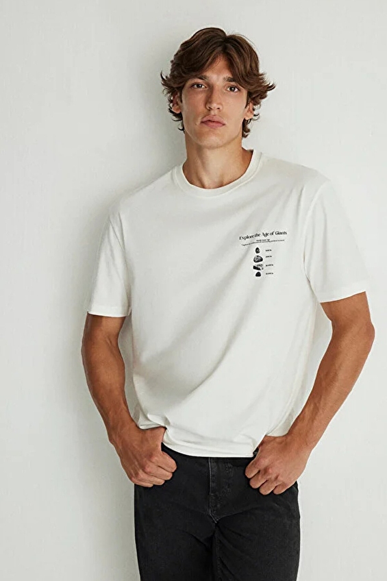 Mavi Erkek Tişört M0612224 70057 Beyaz Mavi Erkek Tişört M0612224 70057 Beyaz