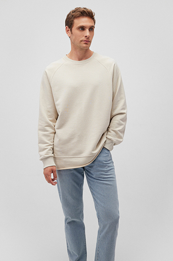 Mavi Bisiklet Yaka Loose Fit Erkek Sweatshirt M0S10161 70322 Bej Mavi Bisiklet Yaka Loose Fit Erkek Sweatshirt M0S10161 70322 Bej