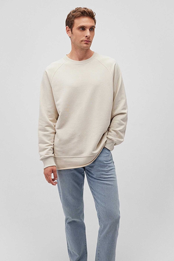 Mavi Bisiklet Yaka Loose Fit Erkek Sweatshirt M0S10161 70322 Bej Mavi Bisiklet Yaka Loose Fit Erkek Sweatshirt M0S10161 70322 Bej