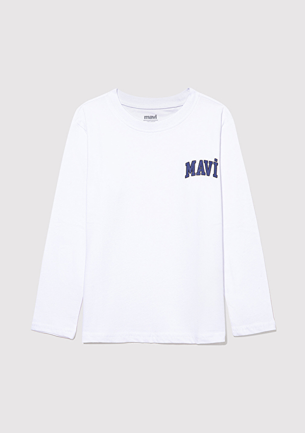 Mavi Regular Fit Bisiklet Yaka Uzun Kol Erkek Çocuk Tişört M6610212 620 Beyaz Mavi Regular Fit Bisiklet Yaka Uzun Kol Erkek Çocuk Tişört M6610212 620 Beyaz