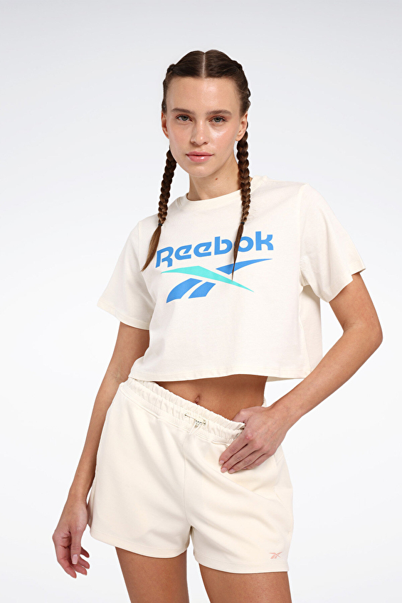 Reebok Regular Fit Kadın Tişört LC 8001 Açık bej Reebok Regular Fit Kadın Tişört LC 8001 Açık bej