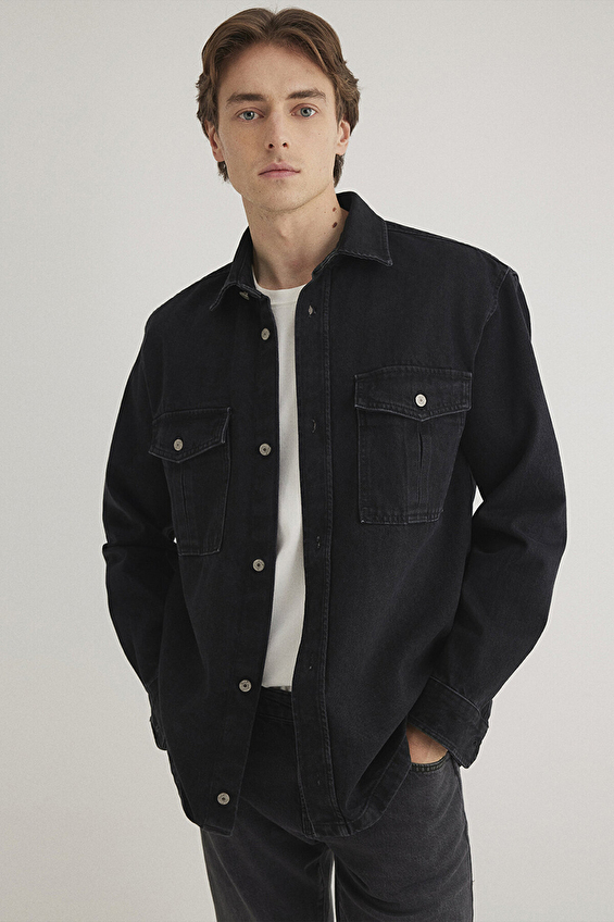 Mavi Erkek Gömlek M0211419 900 Siyah Mavi Erkek Gömlek M0211419 900 Siyah