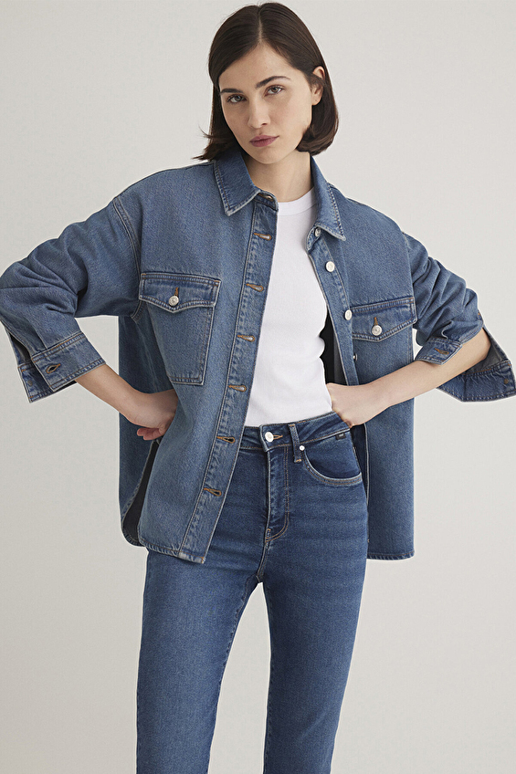 Mavi Kadın Gömlek M1211000 89250 Mavi Mavi Kadın Gömlek M1211000 89250 Mavi