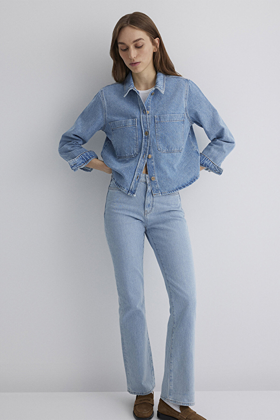 Mavi Kadın Gömlek M1210779 89212 Mavi Mavi Kadın Gömlek M1210779 89212 Mavi