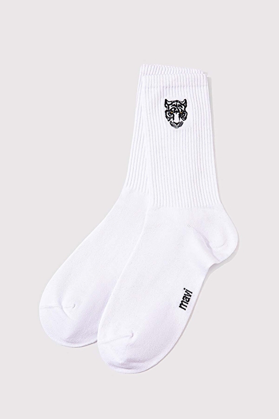 Mavi Erkek Soket Çorap M0911744 620 BYZ Beyaz Mavi Erkek Soket Çorap M0911744 620 BYZ Beyaz