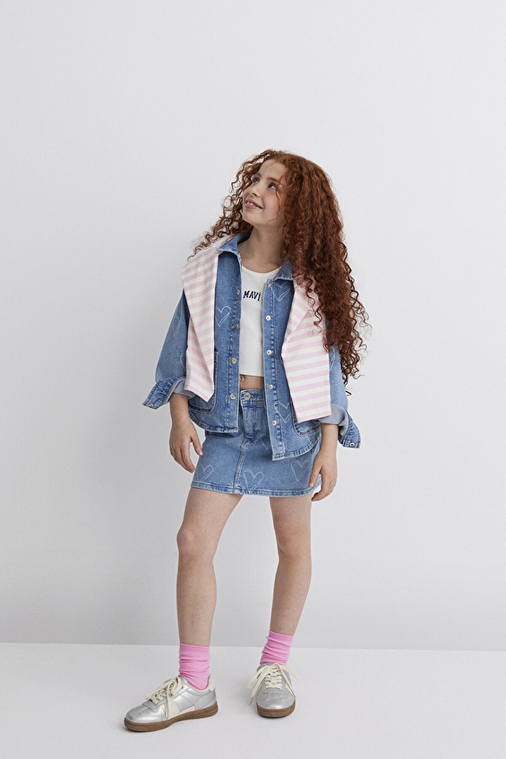 Mavi Kız Çocuk Gömlek M7210002-89486 Mavi Kız Çocuk Gömlek M7210002-89486