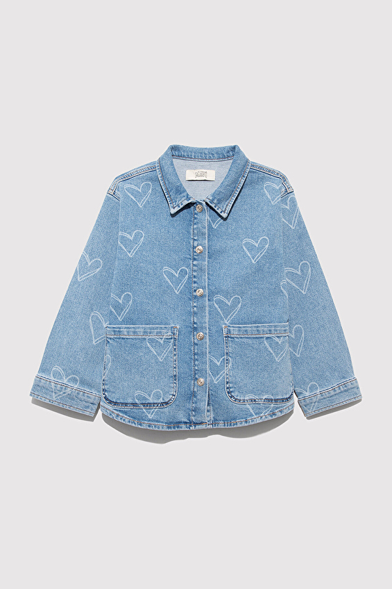 Mavi Lulu Kız Çocuk Gömlek M7210002-89486 Mavi Lulu Kız Çocuk Gömlek M7210002-89486