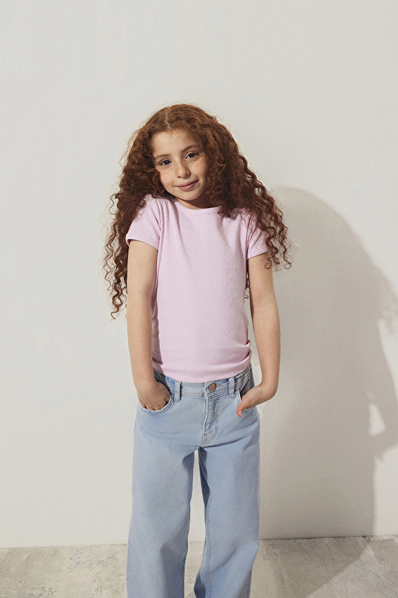 Mavi Fitted Kız Çocuk Tişört M7610260 86953 Pembe Mavi Fitted Kız Çocuk Tişört M7610260 86953 Pembe