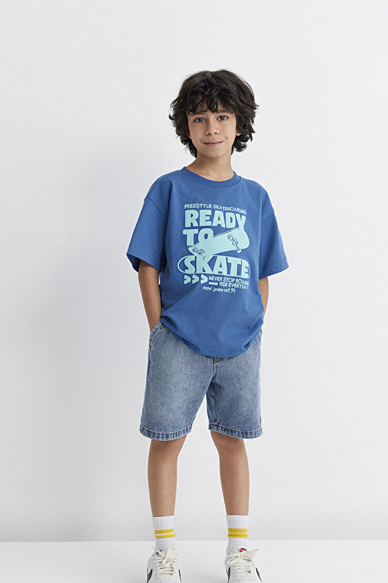 Mavi Erkek Çocuk Tişört M6610318-70745 Mavi Erkek Çocuk Tişört M6610318-70745