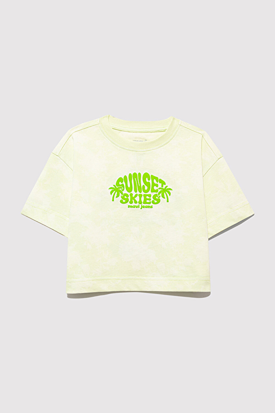 Mavi Kız Çocuk Tişört M7610324 90385 Sarı Mavi Kız Çocuk Tişört M7610324 90385 Sarı