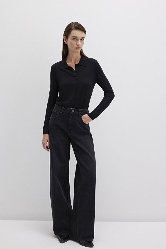 Mavi Slim Fit Kadın Kazak M1710712 900 Siyah Mavi Slim Fit Kadın Kazak M1710712 900 Siyah