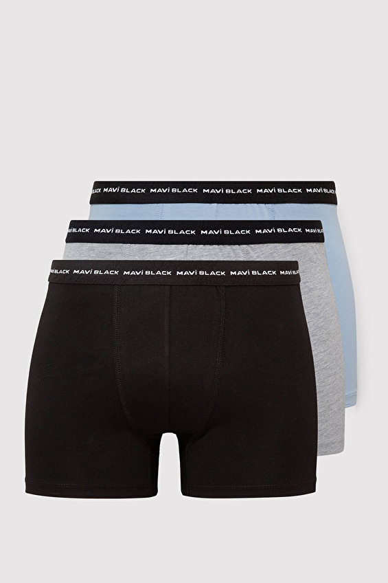 Mavi Erkek 3'lü Boxer M0911987 900 SYH Siyah Mavi Erkek 3'lü Boxer M0911987 900 SYH Siyah