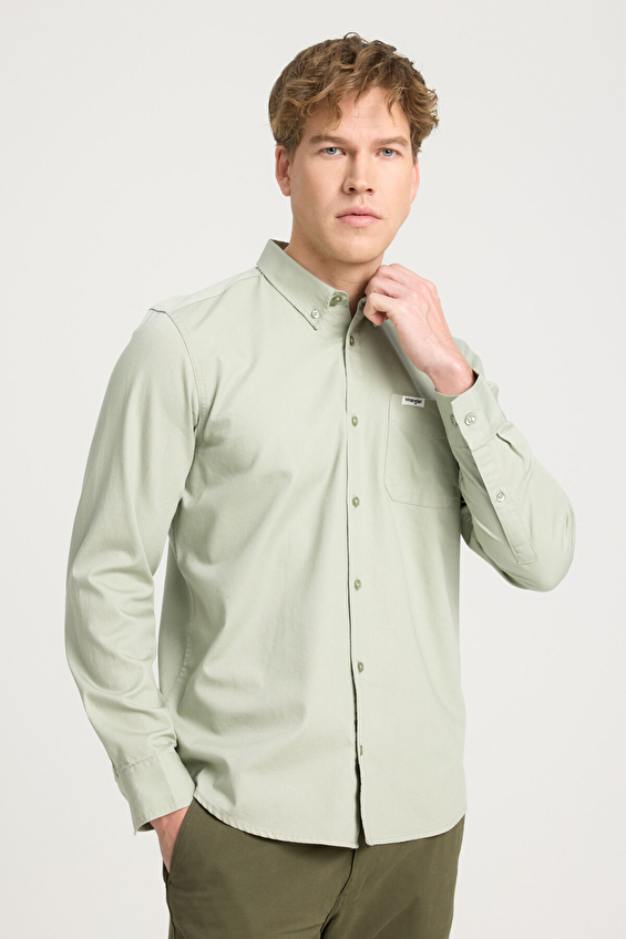 Wrangler Regular Fit Erkek Gömlek W241464303 Yeşil Wrangler Regular Fit Erkek Gömlek W241464303 Yeşil
