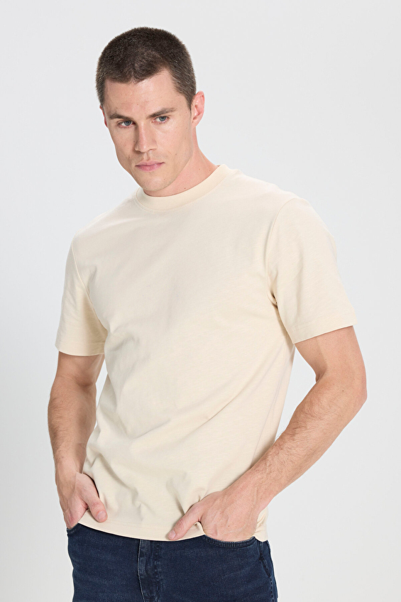 Wrangler Regular Fit Bisiklet Yaka Erkek Tişört W241673614 Bej Wrangler Regular Fit Bisiklet Yaka Erkek Tişört W241673614 Bej