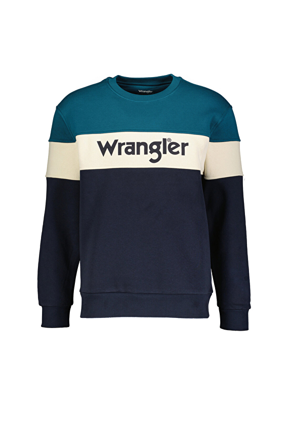 Wrangler Regular Fit Bisiklet Yaka Erkek Sweatshirt W242284405 Petrol Wrangler Regular Fit Bisiklet Yaka Erkek Sweatshirt W242284405 Petrol
