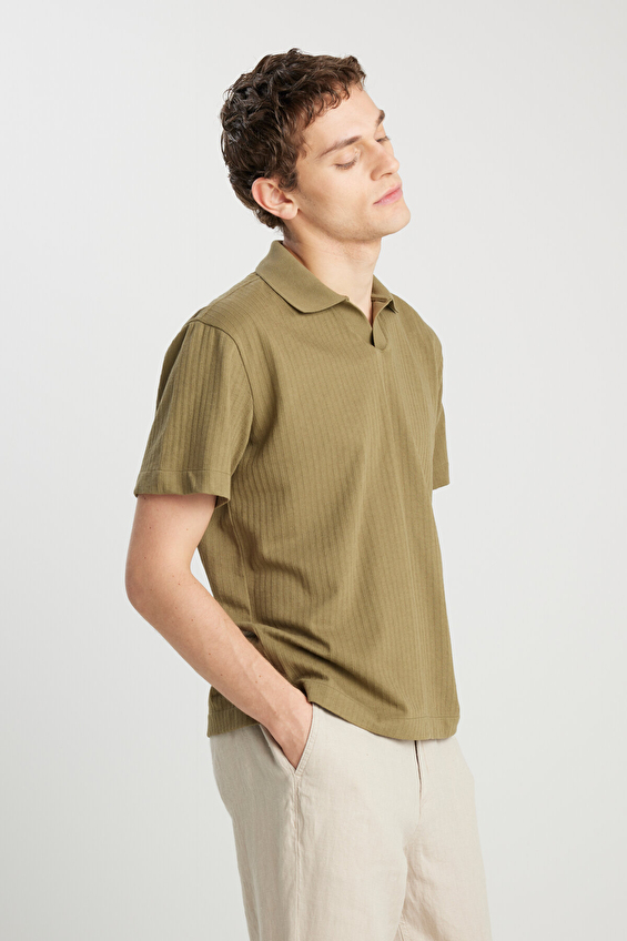 Wrangler Polo Yaka Relax Fit Erkek Tişört W2510464801 Haki Wrangler Polo Yaka Relax Fit Erkek Tişört W2510464801 Haki