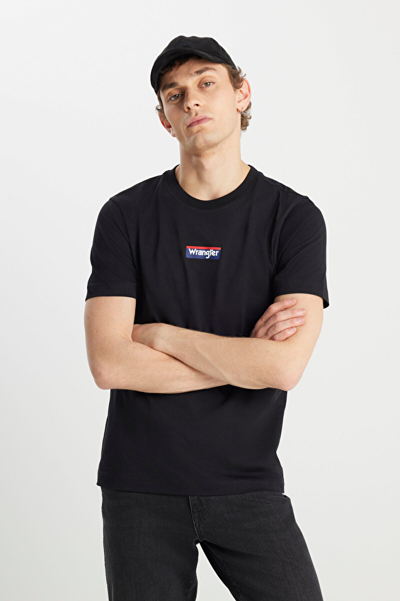 Wrangler Regular Fit Bisiklet Yaka Kısa Kol Erkek Tişört W2510527001 Siyah Wrangler Regular Fit Bisiklet Yaka Kısa Kol Erkek Tişört W2510527001 Siyah