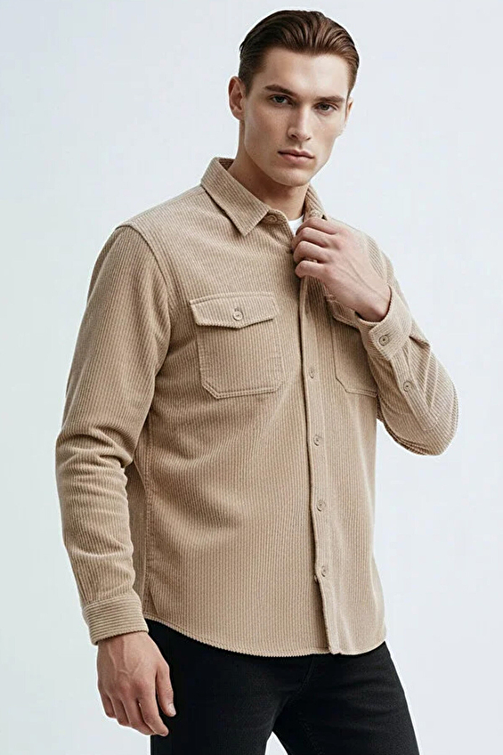 Lee Relaxed Fit Erkek Gömlek L2520353614 Bej Lee Relaxed Fit Erkek Gömlek L2520353614 Bej