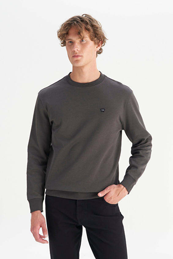 Wrangler Regular Fit Erkek Sweatshirt W252025533W Antrasit Wrangler Regular Fit Erkek Sweatshirt W252025533W Antrasit