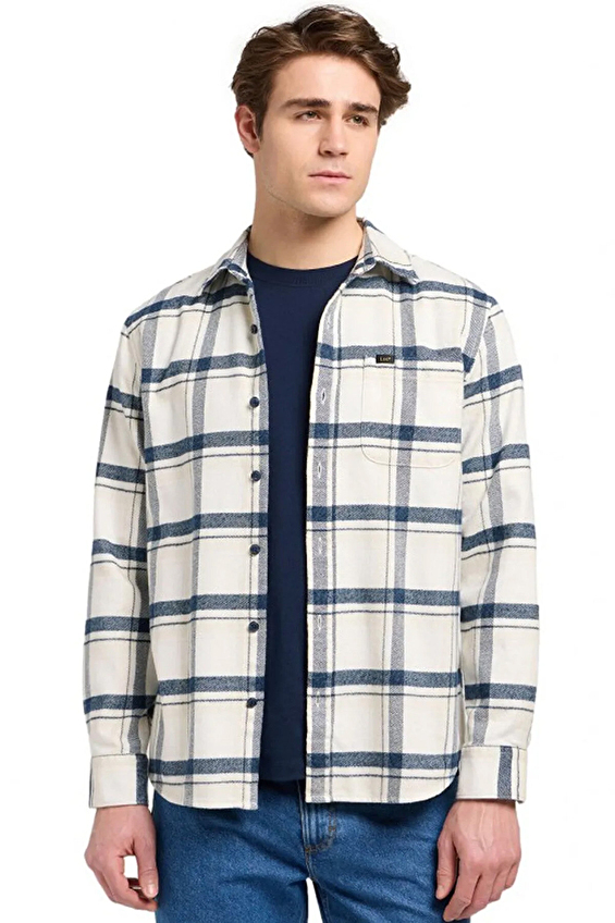 Lee Relaxed Fit Erkek Gömlek LD999664931 Ekru Lee Relaxed Fit Erkek Gömlek LD999664931 Ekru